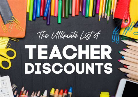 teaching discounts for teachers.